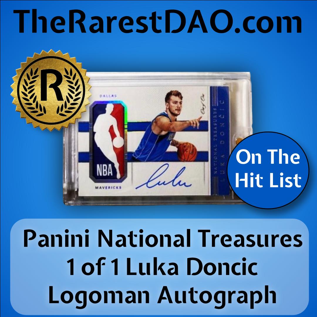 Panini National Treasures 1 of 1 Luka Doncic Logoman Autograph