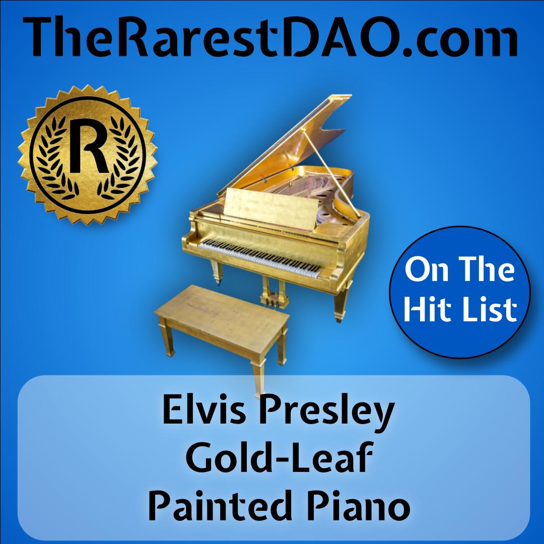 Elvis Presley's Gold-Leaf Painted Piano